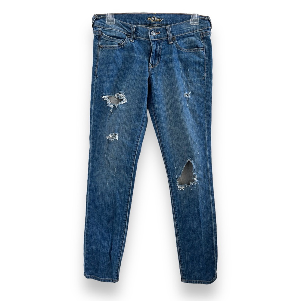 Old Navy Vintage The Diva Destroyed Distressed Ripped Jeans Size 2 Regular